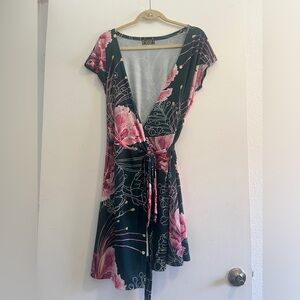Kahulalea floral wrap dress